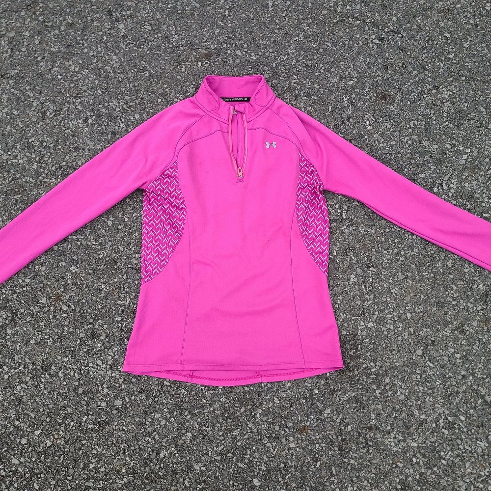 Under Armour women's SMALL All Season zip workout shirt long sleeve zip womens